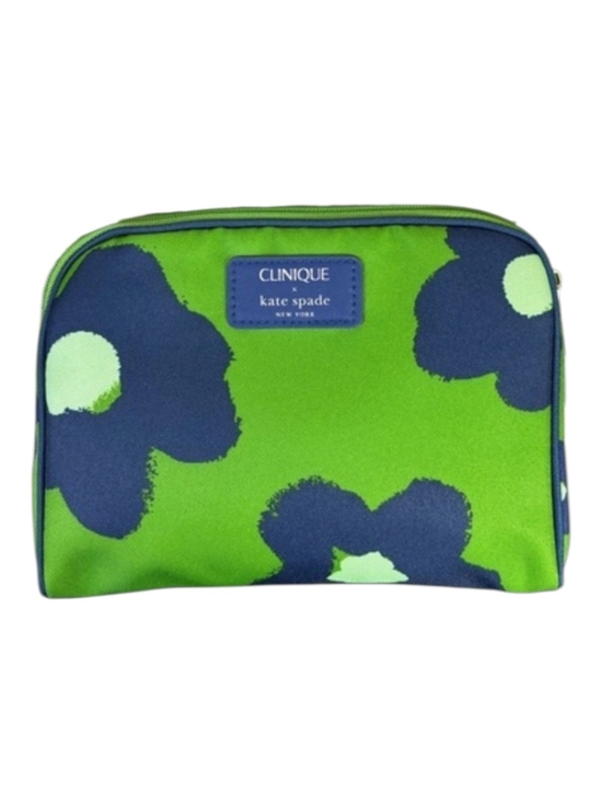 Clinique Handbags - Clinique x Kate Spade NWT Green & Navy Floral Cosmetic Pouch